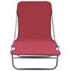 vidaXL Folding Sun Loungers 2 pcs Steel and Fabric Red