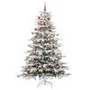 vidaXL Artificial Hinged Christmas Tree White 210 cm PE and PVC