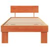 vidaXL Bed Frame with Headboard Wax Brown 90 x 190 cm Solid Pine Wood