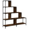 vidaXL Bookcase 4-Stair Smoked Oak 139x33,5x149 cm Engineered Wood