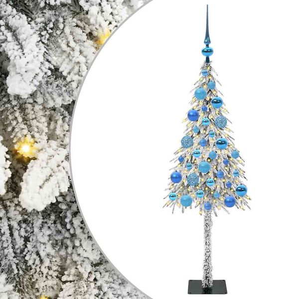 vidaXL Christmas Tree with 150 LEDs White 120 cm PE and Steel