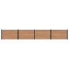vidaXL Fence Panel 4 pcs WPC and Aluminium Brown