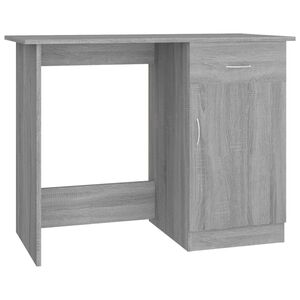 vidaXL Desk Grey Sonoma 100x50x76 cm Engineered Wood