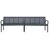 vidaXL Twin Garden Bench 251 cm Steel and WPC Black