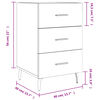 vidaXL Bedside Cabinet Grey Sonoma 40x40x66 cm Engineered Wood