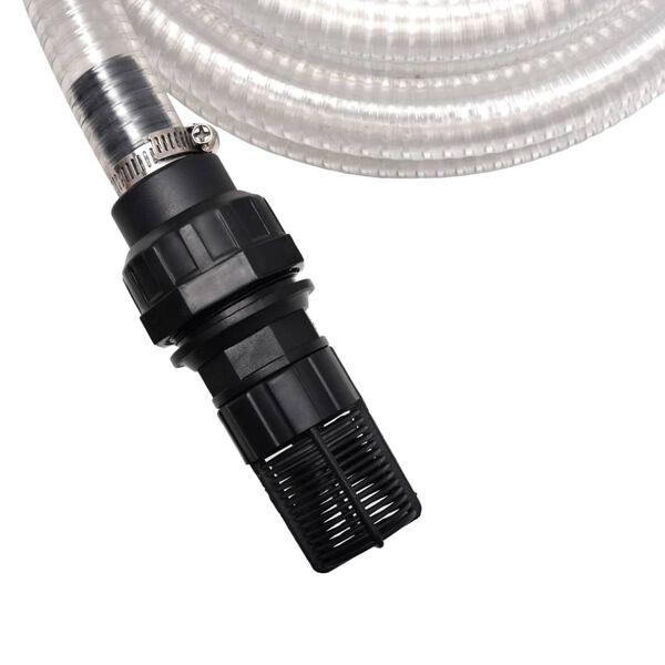 vidaXL Suction Hose with Connectors 7 m 22 mm White
