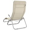 vidaXL Folding Sun Loungers 2 pcs Cream Textilene&Powder-coated Steel