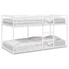 vidaXL Bunk Bed without Mattress White 100x190 cm Steel