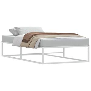 vidaXL Bed Frame without Mattress White 100x200 cm Metal