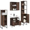 vidaXL 4 Piece Bathroom Cabinet Set Brown Oak Engineered Wood