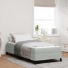 vidaXL Box Spring Bed with Mattress Light Grey 80 x 210 cm Fabric