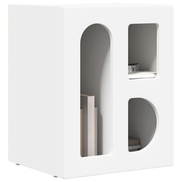 vidaXL Bedside Table White 40 x 35 x 50 cm Engineered Wood