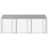 vidaXL Dog Cage with Roof Silver 600 x 200 x 258 cm Steel and PE