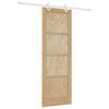 vidaXL Sliding Door Natural and White 73.5 x 211 cm Solid Pine Wood