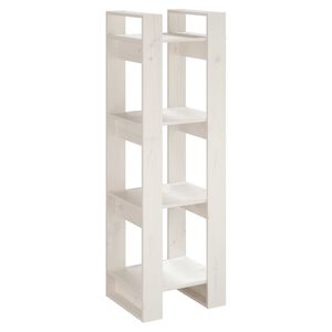 vidaXL Book Cabinet/Room Divider White 41x35x125 cm Solid Wood Pine