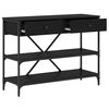 vidaXL Console Table with Drawer Black Oak 100 x 34.5 x 75 cm Wood