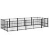 vidaXL Outdoor Dog Kennel Steel 9,38 m&sup2;