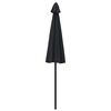 vidaXL Garden Parasol with Aluminium Pole 270 cm Black