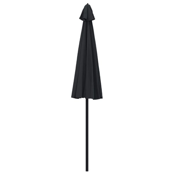 vidaXL Garden Parasol with Aluminium Pole 270 cm Black