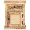 vidaXL Bed Cabinet 40x30x50 cm Solid Mango Wood and Natural Cane