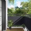 vidaXL Balcony Screen Black 75 x 200 cm PU coated oxford alu