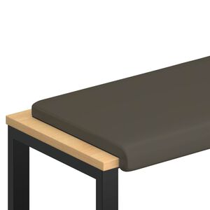 vidaXL Bench Cushion Faux Leather Grey Depth 35 cm