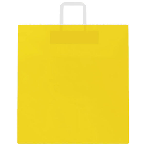 vidaXL Paper Bags 50 pcs with Handles Yellow 45x17x48 cm