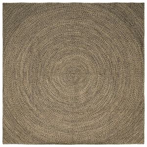 vidaXL Area Rug Natural and Black 240 x 240 cm Jute