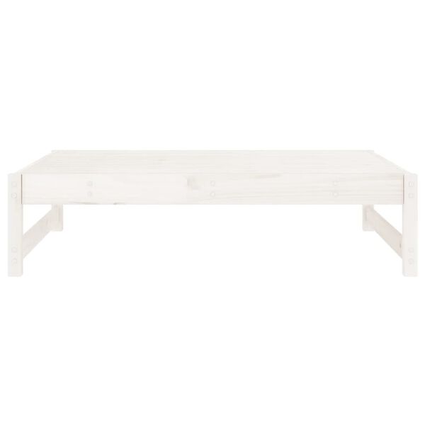 vidaXL Garden Footstool White 120x80 cm Solid Wood Pine