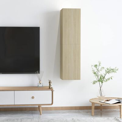 vidaXL TV Cabinets 2 pcs Sonoma Oak 30.5x30x60 cm Engineered Wood