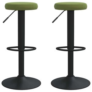 vidaXL Bar Stools 2 pcs Light Green Velvet