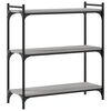 vidaXL Bookcase 3-Tier Grey Sonoma 80x30x86 cm Engineered Wood