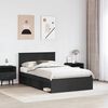 vidaXL Bed Frame with Headboard Black 120 x 200 cm Engineered wood