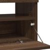 vidaXL TV Cabinet with LED Lights Brown Oak 80x35x40 cm