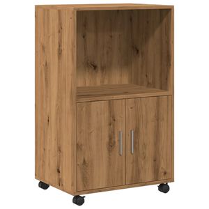 vidaXL Rolling&nbsp;Cabinet Artisian Oak 55x40x91 cm Engineered Wood