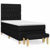 vidaXL Box Spring Bed with Mattress Black 90x200 cm Fabric