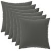 vidaXL Cushion Cover 6 pcs HEERLEN Anthracite 40 x 40 cm Polyester