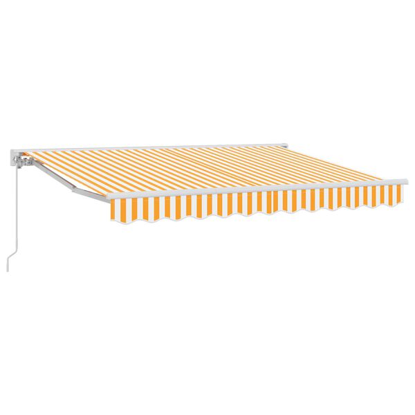 vidaXL Manual Retractable Awning Orange 3.5 x 2.5 m