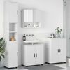 vidaXL Bathroom Furniture Set 4 pcs White Engineered wood & Metal
