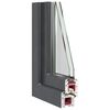 vidaXL Basement Window "RISOR" 80x70 cm Tilt&Turn DIN Left Anthracite