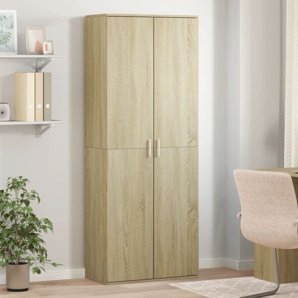 vidaXL Highboard Sonoma Oak 70x35x180 cm Engineered Wood