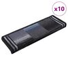 vidaXL Stair Mats Self-adhesive 10 pcs 65x21x4 cm Black and Grey