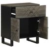 vidaXL Bedside Cabinet Black 50x33x60 cm Solid Wood Mango
