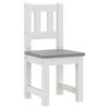 vidaXL 4 Piece Children Table and Chair Set White and Grey MDF