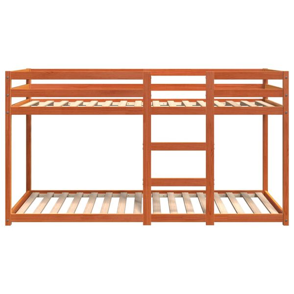 vidaXL Bunk Bed without Mattress Wax Brown 80x200 cm Solid Wood Pine