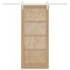 vidaXL Sliding Door Brown 86 x 198.5 cm Solid Pine Wood