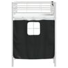 vidaXL Kids'Loft Bed Frame with Curtains White and Black