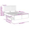 vidaXL Bed Frame with Drawer Concrete Grey 140 x 190 cm Engineer Wood
