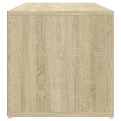 vidaXL Shoe Storage Bench White and Sonoma Oak 105x35x35 cm Engineered Wood