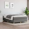 vidaXL Box Spring Bed Frame Dark Grey Double Fabric (UK/IE/FI/NO only)